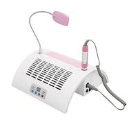 Macchina per manicure 5 in 1, lampada UV per unghie con display a LED, per pulire le unghie, per rimuovere la polvere delle unghie, punta per unghie asciutte, poggia mano, trapano per unghie per