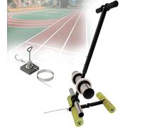 Macchina per marcatura a nastro a spinta manuale, macchina per incollare nastri, applicatore manuale per pavimenti, kit per campo da basket con kit per disegnare cerchi, per aree commerciali scolasti