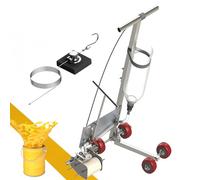 Macchina per marcatura linea, bacchetta spruzzatrice a 4 ruote per campi sportivi e parcheggi, design a spinta manuale, larghezza striscia 5-15 cm