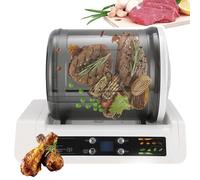 Macchina per marinare la carne, barile per decapaggio da 5 litri con timer 0-10 ore, per manzo, maiale, montone, pollo, bicchiere sottovuoto per una facile marinatura