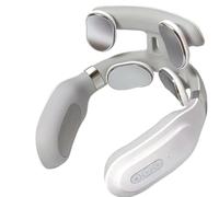 Macchina per massaggio cervicale con design a 4 teste, massaggiatore riscaldato per colonna cervicale con vibrazione, impacco caldo e luce respiratoria, sollievo dal dolore al collo e alle spalle per