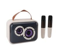 Macchina per microfono per bambini, altoparlante Bluetooth senza fili con design di illuminazione colorata, per riunioni di famiglia, attività all'aperto, integrato nel microfono