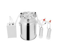 Macchina per mungere sottovuoto 2 in 1 per capre e mucche (10 l) | Arresto automatico, pulsazioni 43-46/min, protezione troppopieno, per cortile e casa, facile da pulire