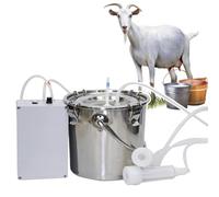 Macchina per mungitura elettrica a vuoto pulsante con spazzola per tubo del latte, arresto automatico quando piena, potenza di aspirazione e velocità regolabili, per mucche, pecore (Sheep 10L)