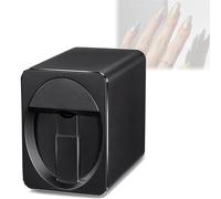Macchina per nail art 3D completamente automatica, supporta WiFi/fai da te, pronta in 30 secondi, stampante digitale mobile, salone per unghie domestico.(Black)