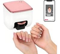 Macchina per Nail Art, Stampante per Unghie 4800DPI ad Alta Risoluzione con Controllo APP Wireless, Dispositivo per Pittura delle Unghie, Riconoscimento Automatico del Margine dell'Unghia