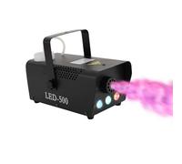 Macchina per nebbia da 500 W con effetto luce LED, Mini Smoke Machine con luce RGB 3 in 1, telecomando e controllo cavo, serbatoio da 0,3 l, tempo di riscaldamento rapido, palcoscenico, feste, DJ