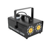 Macchina per nebbia nera Dual Nozzle Smoke Machines, macchina per fumo a temperatura costante con telecomando, per teatro, palcoscenico, feste, DJ Show Bar, 31,5 x 20,3 x 13 cm