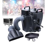 Macchina per Nebbia per Ghiaccio Secco con Ugello a Tubo e Base a Puleggia, Macchina per Ghiaccio Secco da 3500 W Bassa con Flight Case, Copertura di 150 m², Fumo di Nebbia ad Alta Densità,