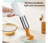 Macchina per noodle portatile Pressa per impasto intelligente che rotola piccoli alimenti da cucina Macchina per pasta elettrica senza fili per uso domestico 5 forme di pasta White