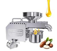 Macchina per olio a freddo con doppie teste di riscaldamento, controllo costante della temperatura, struttura in acciaio inossidabile, funzionamento non-stop 24h per pressatura a caldo e freddo di