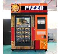 Macchina per ordinare pizza self-service con interfaccia touch screen, supporta più metodi di pagamento, conveniente per uso mobile, adatto a cinema, festival e centri commerciali.