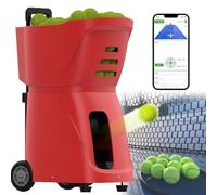 Macchina per palline da tennis con capacità di oltre 100 palline, durata della batteria 4-6 ore, telecomando intelligente e alimentazione automatica della palla