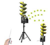 Macchina per Palline da Tennis con Telecomando, Lanciatore Automatico da 33 Palline, velocità e Altezza Regolabili per Allenamento da solista, Allenatore