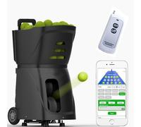 Macchina per palline da tennis di livello professionale,lanciapalline da tennis Connect: funzionamento tramite app remota,lancio di palline ad alta velocità,per allenamenti avanzati,Black