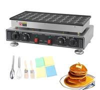 Macchina per pancake da 50 fori, macchina per pancake - Mini pancake elettrico antiaderente, macchina elettrica per waffle, temperatura 50-300 ℃, controllo del tempo di 5 minuti, padella per crepes