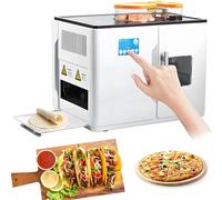 Macchina per Pane Piatto Elettrica 1800 W, Macchina per Roti Indiana Automatica, Macchina per Roti Automatica, Contenitore per Farina Da 500 G + Contenitore per Acqua 60ML + Contenitore per Olio 30ML
