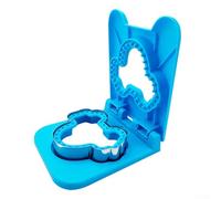 Macchina per pane sandwich in acciaio inox con taglierino integrato per panini senza crosta a prova di perdite, compatibile con tutti i tipi di pane e lavabile in lavastoviglie (blu)