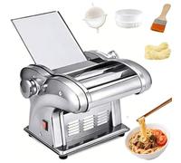 Macchina per Pasta Commerciale In Acciaio Inossidabile, Macchina per Noodles con 8 Spessori Regolabili, Tagliapasta e Rullo Completamente Automatico per Pasta Fresca e Ravioli Type 3