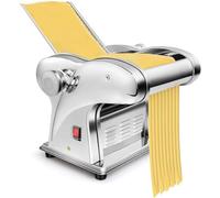 Macchina per Pasta Elettrica Automatica Professionale, Motore Rame 135W, Spessore Impasto Regolabile 0,3-4mm, Taglierini Multipli per Pasta Fresca Fatta in Casa e Pasta per Ravioli,Three Blades