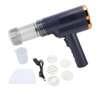 Macchina per pasta elettrica portatile, macchina automatica per la preparazione di tagliatelle, in acciaio inossidabile 304 con batteria da 2000 mAh, macchina portatile per (Blu)