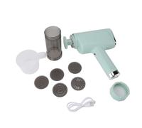 Macchina per pasta elettrica portatile USB Automatica portatile elettrica in mano Macchina per fare pasta Ramen per pasta per domestica Design compatto leggero in acciaio (Verde)