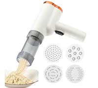 Macchina per Pasta Elettrica, Strumento per Noodles Portatile, 5 Accessori Inclusi Senza Fili per Impastare Pizza, Preparare Verdure e Cucina Domestica