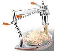 Macchina per pasta manuale con 10 stampi per noodle, in acciaio inox, per spaghetti e pasta fatti in casa, essenziale per la cucina per la preparazione di noodle freschi