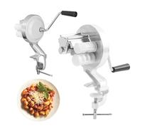 Macchina per pasta manuale per pasta, macchina per pasta a mano, 2 rulli per impasto, supporto da tavolo, manovella, spaghetti, tagliatelle, lasagne, cucina, pasta, argento, macchina per pasta