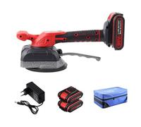 Macchina per piastrelle vibrante 21V,Macchina per piastrelle elettrica a 5 velocità,Manuale Macchina per piastrelle a ventosa per piastrelle elettriche,per pavimento piastrelle a parete (rosso)