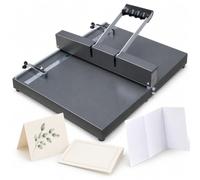 Macchina per Piega Manuale, Carta A3/A4, Posizionamento Magnetico, 350 mm | Macchina per Piega Carte da Punteggio, Forma Incavi Dritti, Due Posizioni di Linea Preimpostate, per Biglietti e Libretti