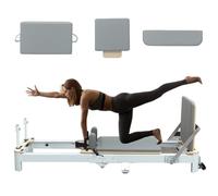 Macchina per Pilates, Reformer Pilates Pieghevole Multiuso per La Casa con Tavola da Salto per Utenti di Tutti I Livelli