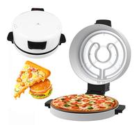 Macchina per pizza da appoggio, forno portatile per pizza, pancake e omelette, con alimentazione e spie, padella antiaderente, con piatto di cottura da 30 cm, antiaderente su entrambi i lati