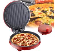 Macchina per pizza elettrica con piastra antiaderente, riscaldamento su entrambi i lati per pizze fatte in casa veloci, quiche e crêpes