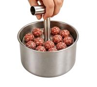 Macchina per polpette 12 palline manico a T antiscivolo alimentare | Stampo per polpette uniformi per maiale, manzo, pesce, verdure, casa, cucina, campeggio, picnic, barbecue, preparazione