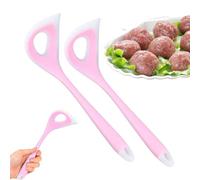 Macchina per polpette - 2 cucchiai in silicone antiaderente per polpette da 6,7 x 24,2 cm, strumento manuale per la preparazione di polpette | stampo ergonomico per palline di pesce per raccogliere