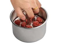 Macchina per polpette in acciaio, pressa estrusa da 20 cm, stampo per 6/12 palline, strumento durevole per modellare il pane domestico per la cottura