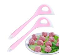 Macchina per polpette in silicone, antiaderente, 2 pezzi, impugnatura comoda, design pratico, strumento per formare palline di pesce per preparare rapidamente cibi rotondi | Cucina cottura cottura