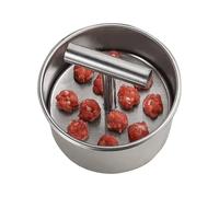 Macchina per polpette - Pressa manuale da cucina, stampo per carne a 6/12 in acciaio inossidabile, dispositivo durevole per la formazione di polpette domestiche, accessorio culinario facile da p