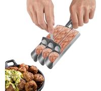 Macchina per Polpette Tripla con Paletta da Taglio, Paletta per Polpette Strumenti Manuali per Preparare Polpette da Cucina Creativa per Sorbetto Pasta per Biscotti a Cooping Rapido(Tre Tubi)