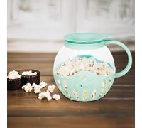Macchina per popcorn a microonde JOCCA con contenitore in vetro resistente al calore e coperchio graduato che consente di sciogliere il burro direttamente sui popcorn. Prepara popcorn fatti in casa in