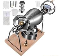 Macchina per Popcorn ad Alta Pressione, Macchina per Popcorn Cinese Tradizionale Vintage ad Aria Calda, Amplificatore Manuale per Cannone per Popcorn, Popper In Acciaio Inossidabile 304(268ML)
