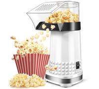 Macchina per popcorn ad aria calda facile e veloce da 4,5 l, senza olio, certificata ETL, con fusore per burro, misurino e interruttore on/off, per serate di film e feste