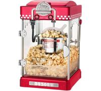 Macchina per Popcorn Automatica Sana Senza Olio, Acciaio Inossidabile 304 con Design Estraibile - per Home Cinema, Feste Bambini e Serate Film,Red