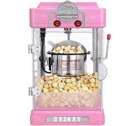 Macchina per Popcorn Automatica Sana Senza Olio, Acciaio Inossidabile 304 con Design Estraibile - per Home Cinema, Feste Bambini e Serate Film,Pink