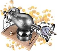 Macchina per Popcorn Cinese Nostalgica, Macchina per Popcorn in Acciaio Inossidabile 304 per Amanti del Fai da Te, Macchina per Popcorn Vecchio Stile(401ml)