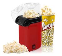 Macchina per popcorn elettrica da 1200 W, per popcorn popcorn con misurino, 2 minuti veloce, senza grasso e olio, funzionamento one-touch, per video di casa e filmati, compleanno per bambini, colore