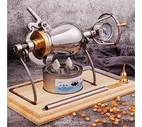 macchina per popcorn, Macchina for popcorn in acciaio inossidabile 304, mini popcorn manuale con manovella manuale, riscaldamento lento con manometro, grande 260 ml(Large 260ml)