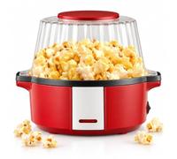 Macchina per Popcorn, Macchina per Popcorn Elettrica Automatica | Elettrodomestico per snack domestico ad alta capacità con ciotola trasparente e facile preparazione di popcorn fai-da-te
