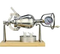 Macchina Per Popcorn Manuale, Macchina Per Popcorn Ad Alta Pressione Tradizionale Cinese Vintage, Mini Portatile In Acciaio Inossidabile Per Riunioni Di Famiglia E Feste(360ml)